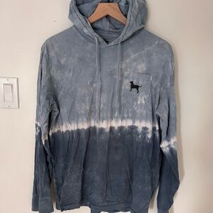 The Black Dog Gray Tie-Dye Hoodie